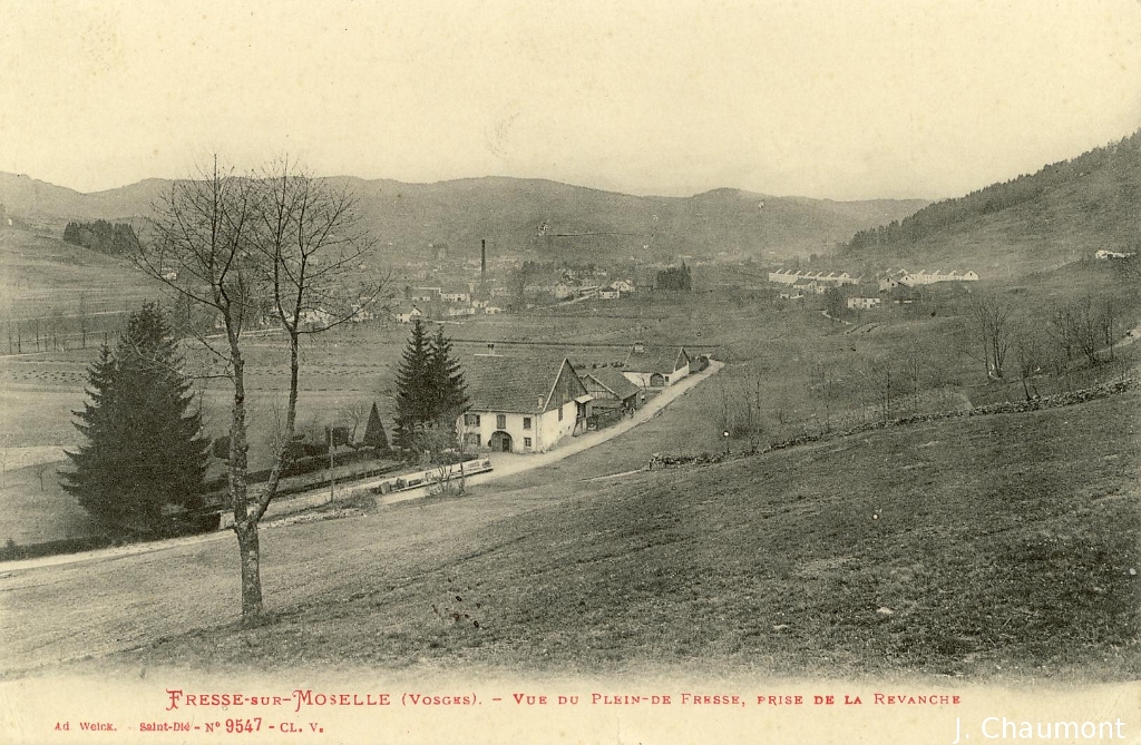 FressesurMoselle/FressesurMoselle. Vue du Plein de Fresse, prise